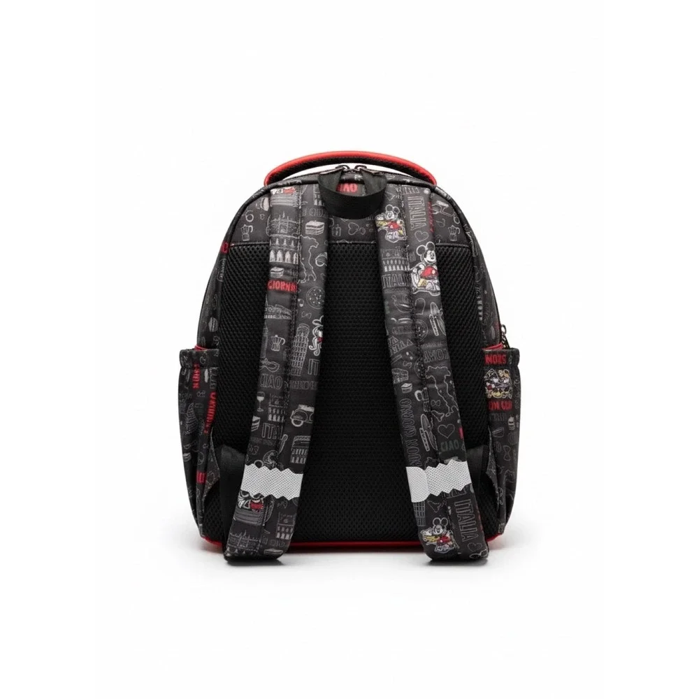 DISNEY EPCOT PARK BACKPACK/MICKEY ITALY/RED-BLACK/TRAVEL/NWT/55032926